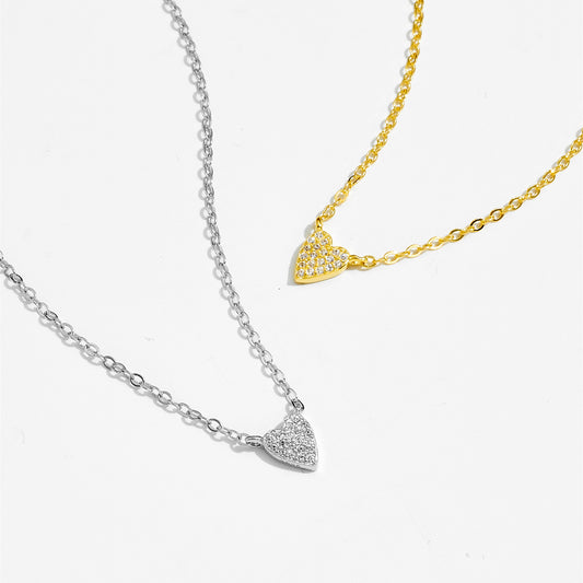 S925 Diamond Heart-shaped Necklace