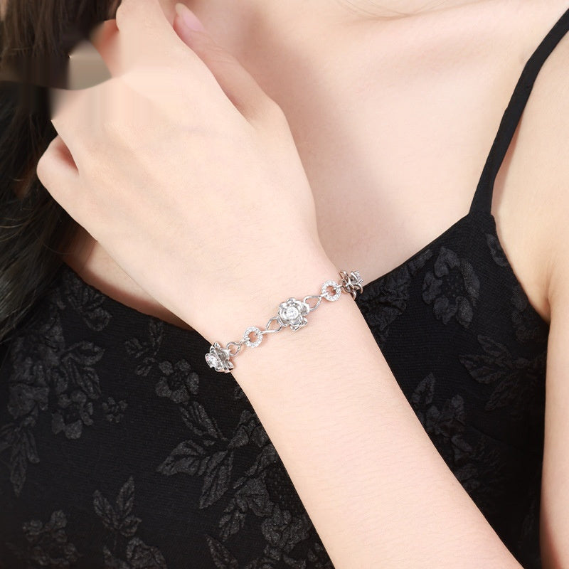 Delicate Flower Diamond Bracelet