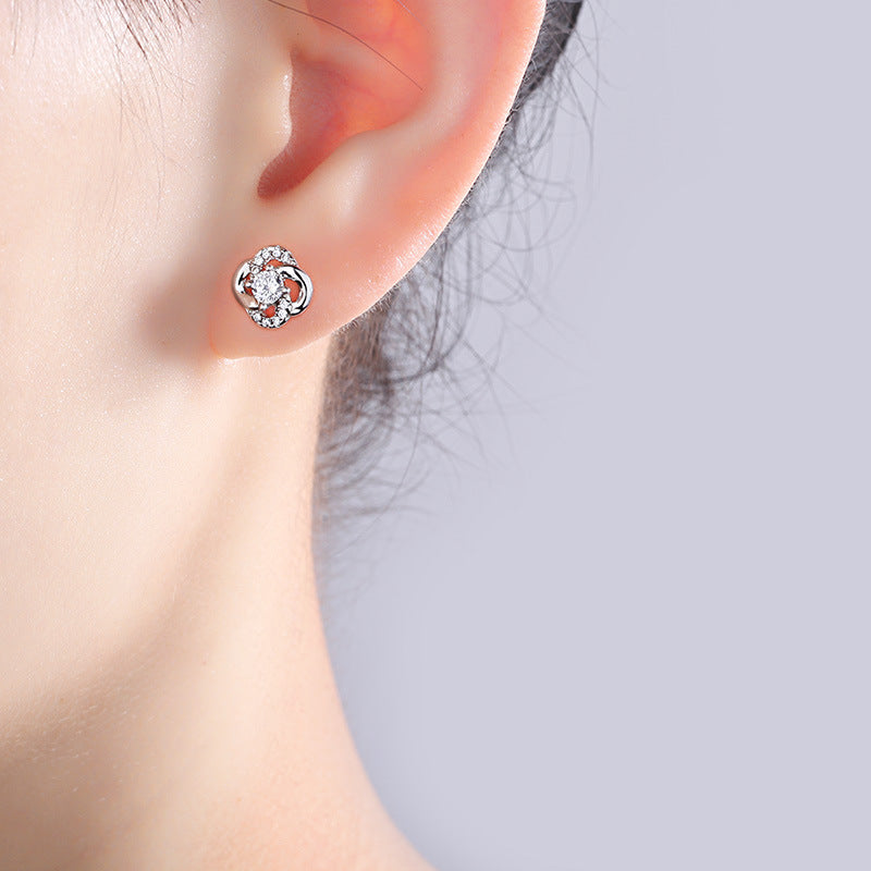 Zircon Windmill Diamond Earrings