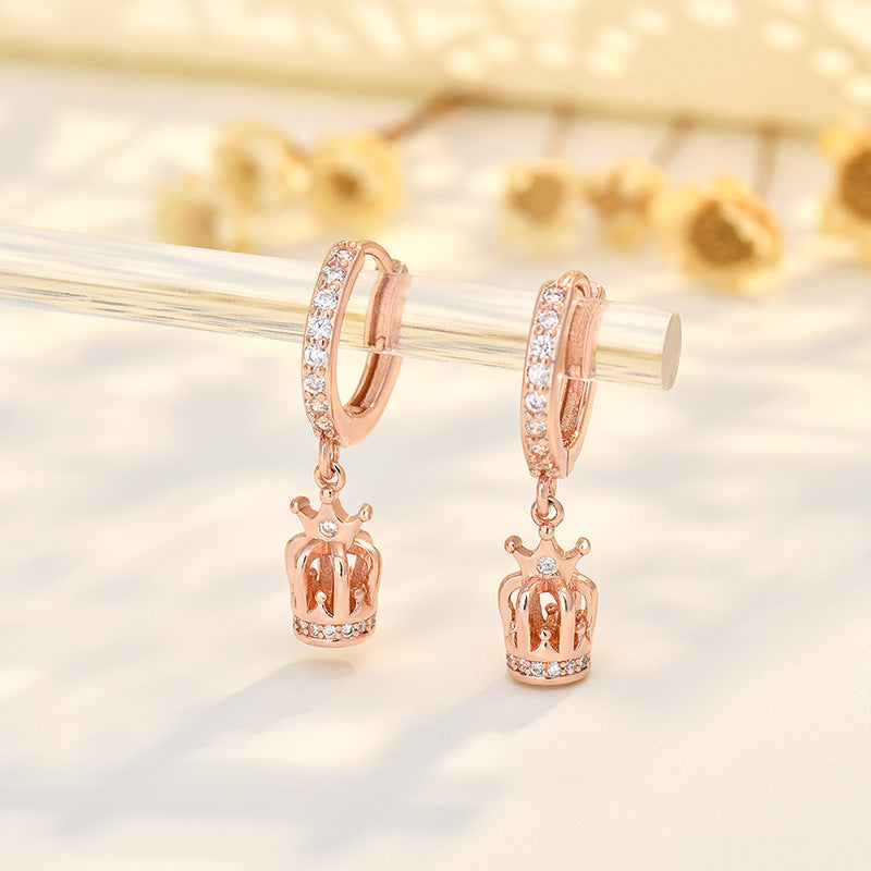 Hanging Crown Earrings