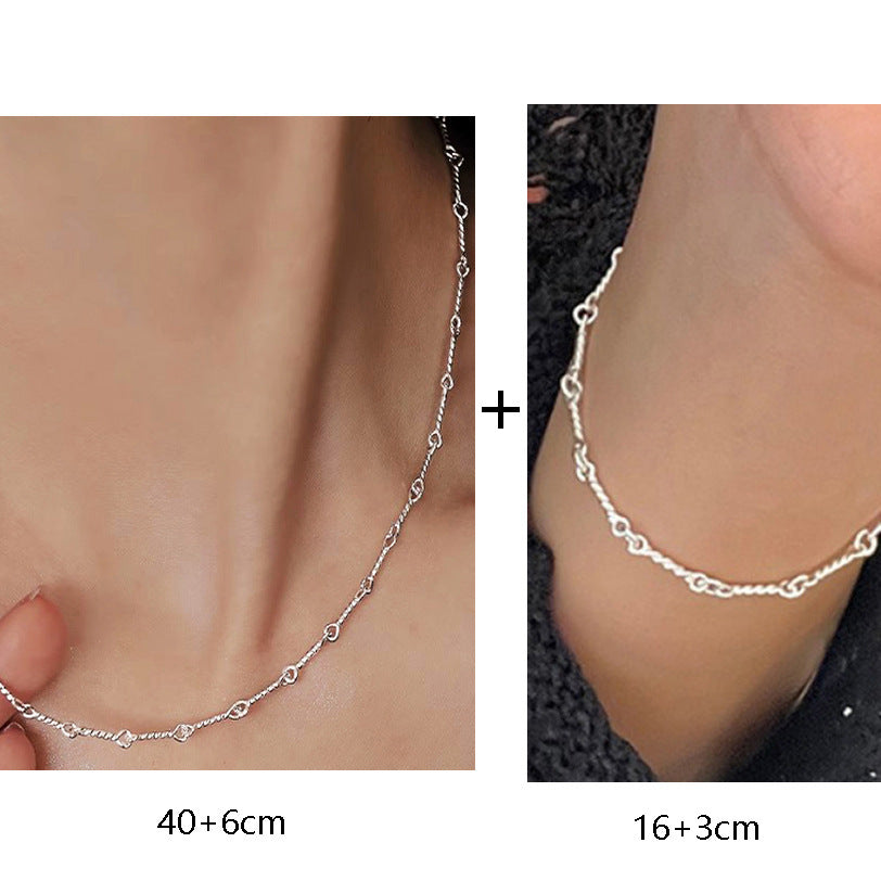 S925 Minimal Clavicle Necklace & Bracelet