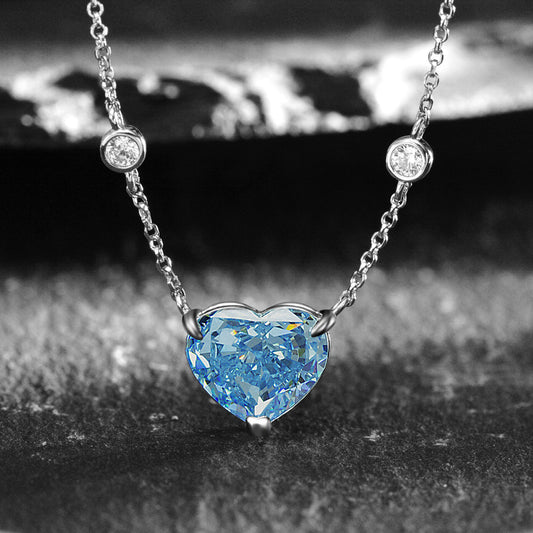 Ocean Blue Heart Necklace