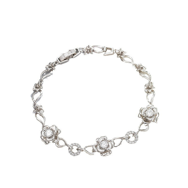 Delicate Flower Diamond Bracelet