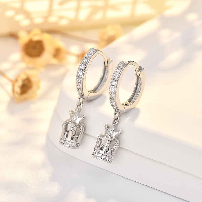 Hanging Crown Earrings